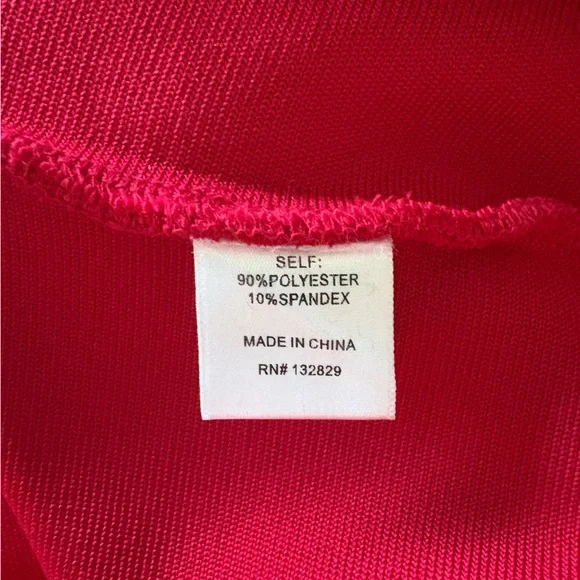 Revolve H’ours Aisha Red One-Shoulder Rhinestone strap cocktail Dress, size 4 - Picture 3 of 7